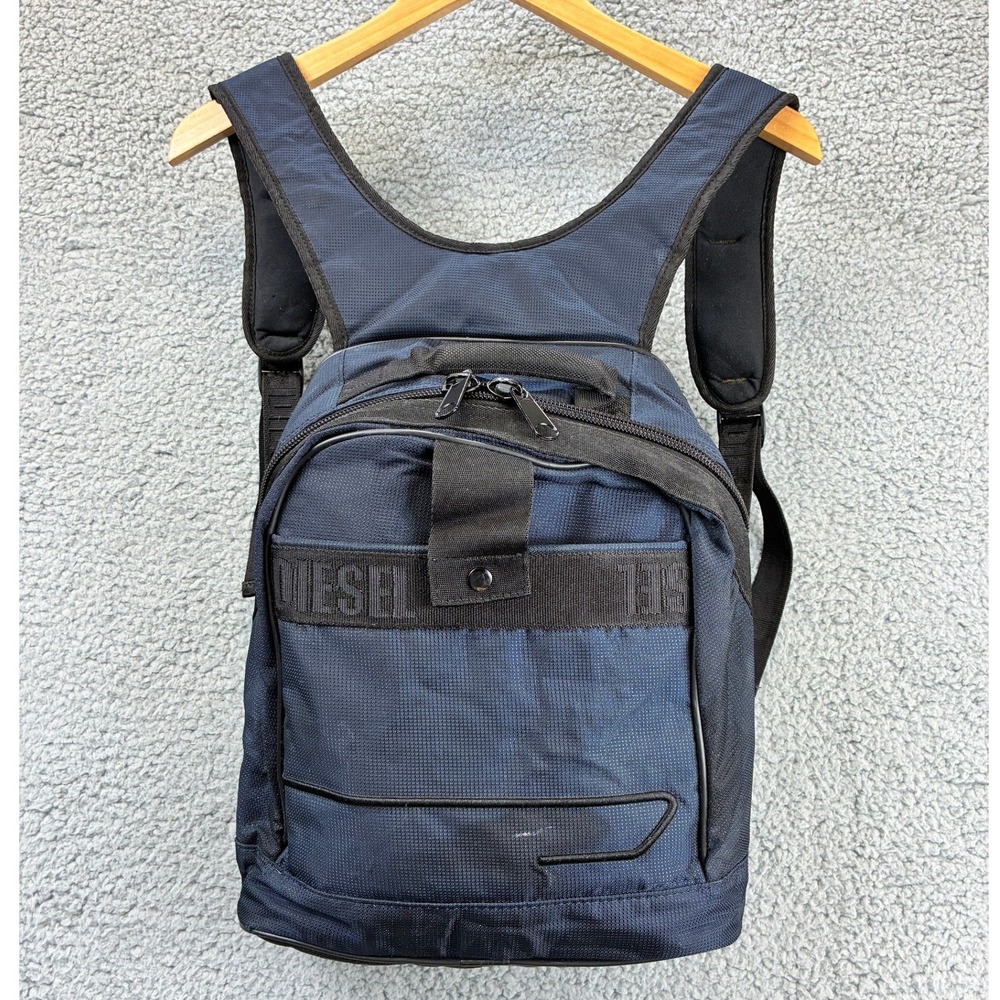 Diesel Backpack Spare Parts Mens Small Navy Blue School Travel Everyday